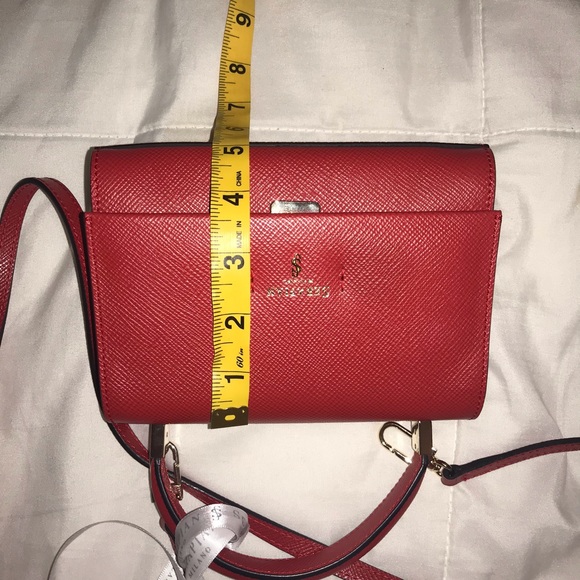 NWT Serapian red crossbody leather purse - Picture 8 of 9